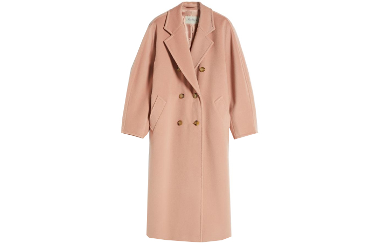 Lookbook (Women) 'S Max Mara MaxMara Madame 101801 Classic Wool Double-Breasted Coat Women’s Light Pink 2310180139600MADAME-026