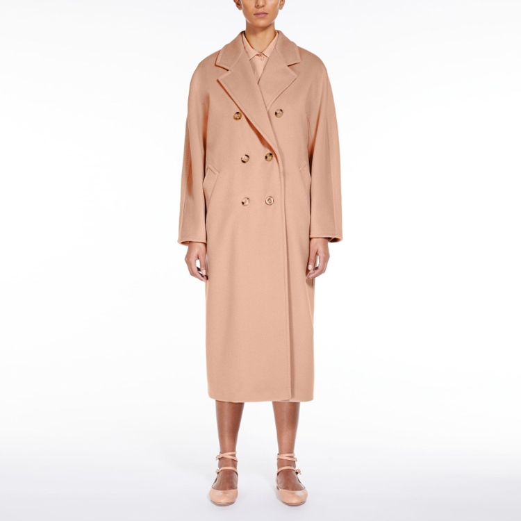 Details for (Women) 'S Max Mara MaxMara Madame 101801 Classic Wool Double-Breasted Coat Women’s Light Pink 2310180139600MADAME-026