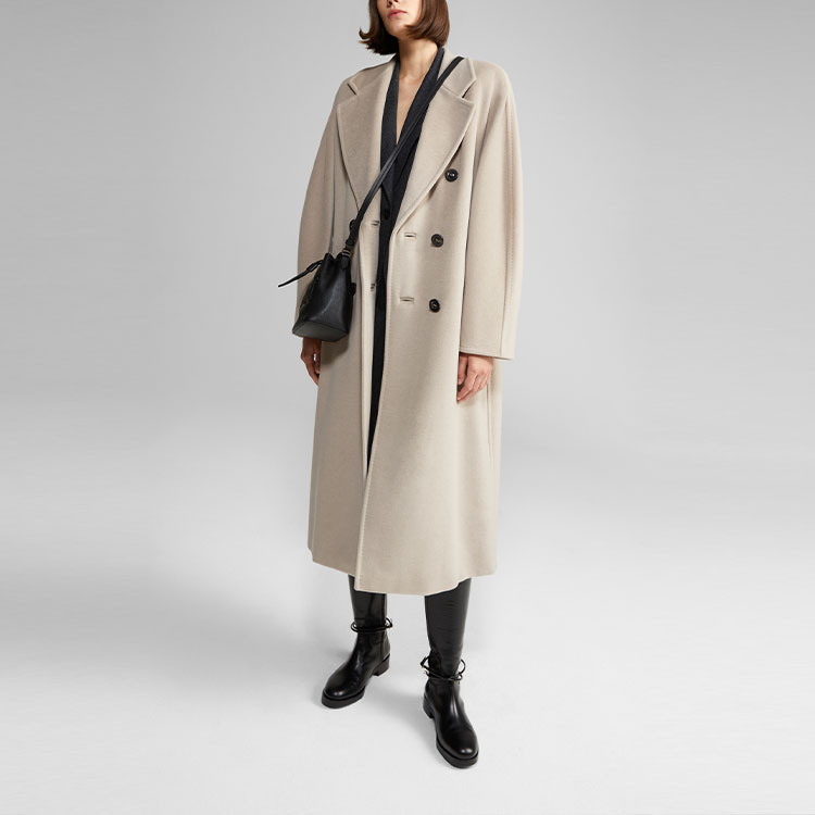 (Women) 'S Max Mara MaxMara Madame 101801 Oversized Double-Faced Wool Coat Women’s Gray Classic 1018011906002-MADAME 圖 4