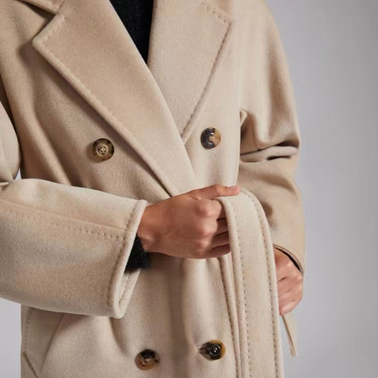 Details for (Women) 'S Max Mara MaxMara MADAME 101801 Series Double-Breasted Long Coat Women’s Beige Casual 1018014106032