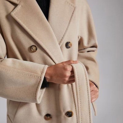 (Women) 'S Max Mara MaxMara MADAME 101801 Series Double-Breasted Long Coat Women’s Beige Casual 1018014106032 Details for (Women) 'S Max Mara MaxMara MADAME 101801 Series Double-Breasted Long Coat Women’s Beige Casual 1018014106032