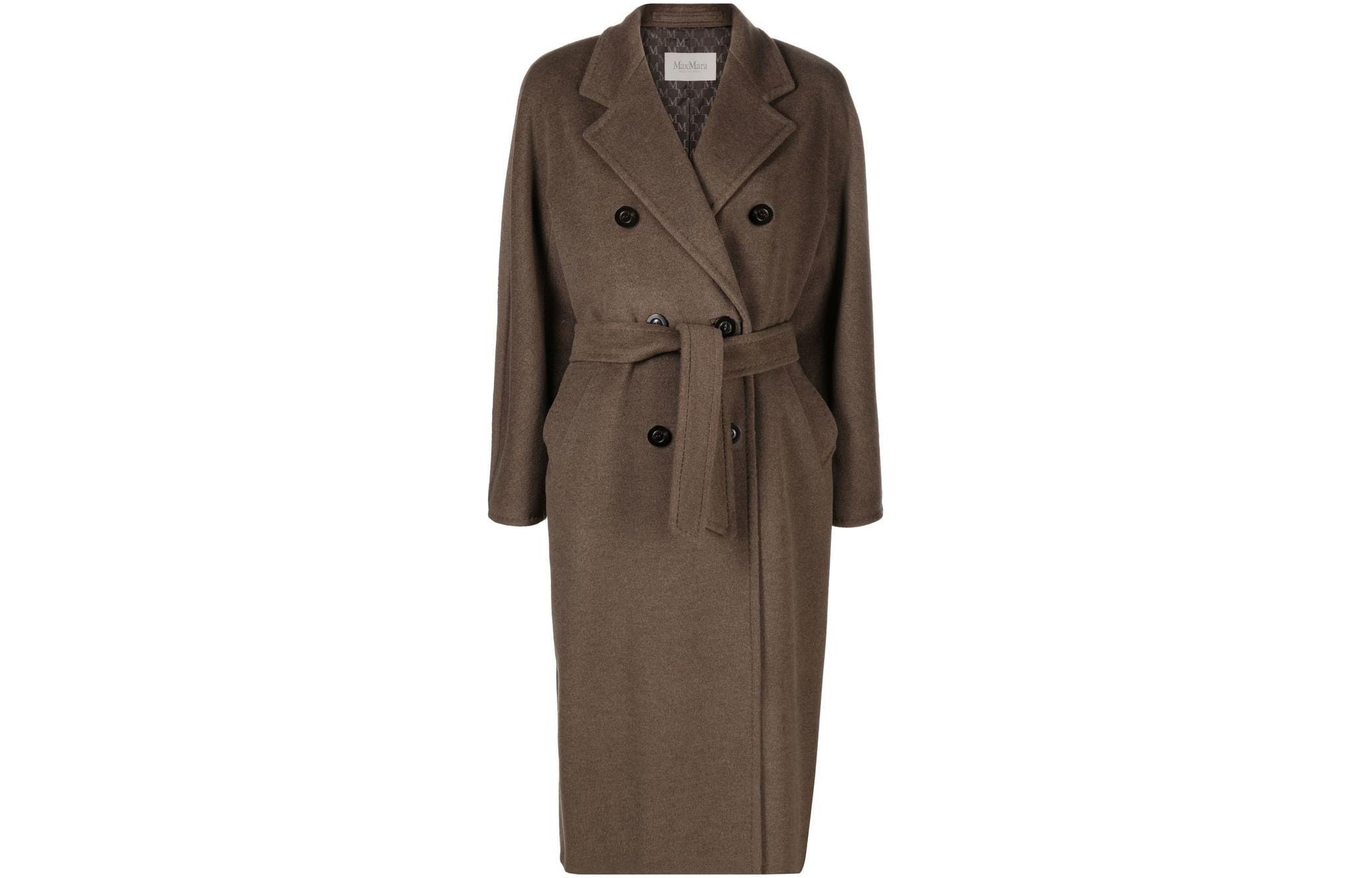 (Women) 'S Max Mara MaxMara Madame  Classic Double-Faced Wool Coat Brown Loose Fit 10180123600033-MADAME