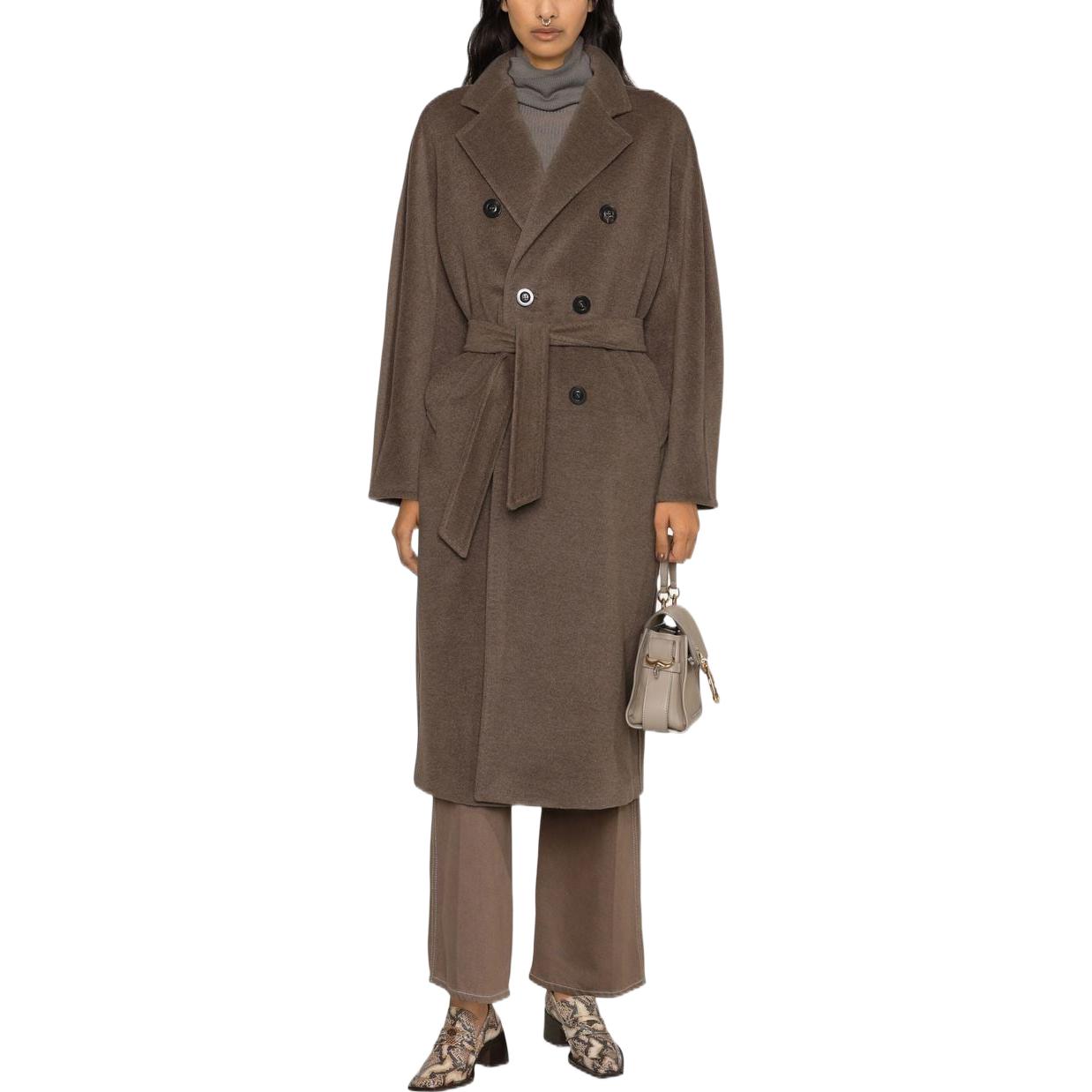 (Women) 'S Max Mara MaxMara Madame  Classic Double-Faced Wool Coat Brown Loose Fit 10180123600033-MADAME 圖 3