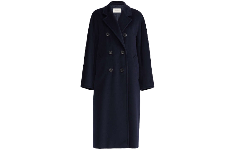 (Women) 'S Max Mara MaxMara Madame Double-Faced Wool Coat Women Ultrasuede Blue Classic Style 1018010906005-MADAME 圖 2