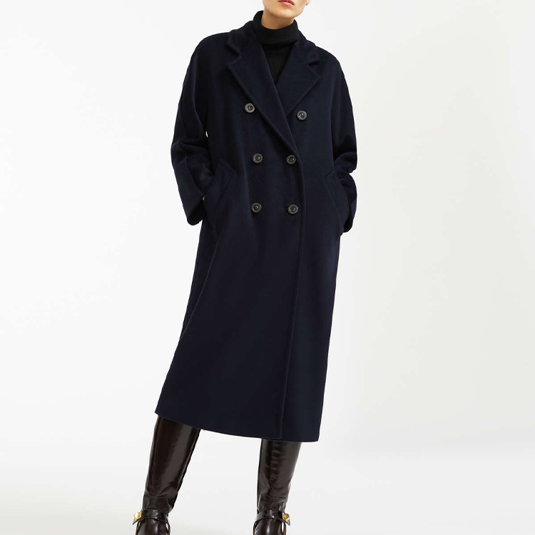 (Women) 'S Max Mara MaxMara Madame Double-Faced Wool Coat Women Ultrasuede Blue Classic Style 1018010906005-MADAME 圖 3
