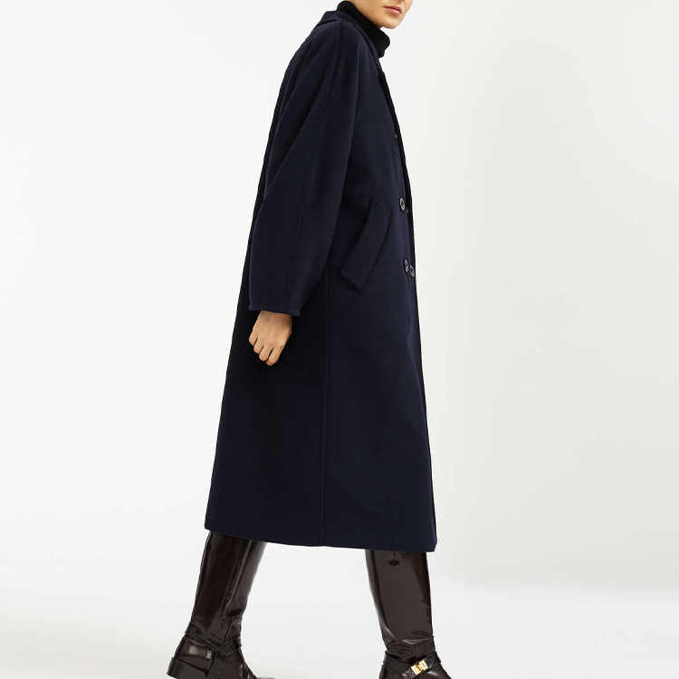 (Women) 'S Max Mara MaxMara Madame Double-Faced Wool Coat Women Ultrasuede Blue Classic Style 1018010906005-MADAME 圖 5
