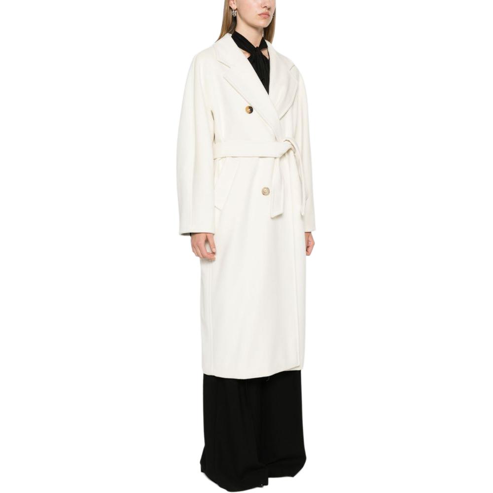 (Women) 'S Max Mara MaxMara Madame Ivory White Double-Breasted Loose Long Sleeve Coat for Women. 2421018011-MADAME 圖 5
