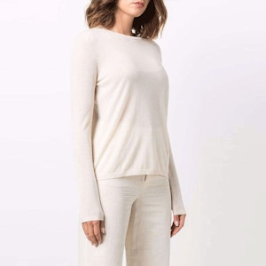 (W) ''S Max Mara MaxMara Marmo 白色羊绒针织 logo 圆领毛衣. 13661319600-MARMO-008 Purchase (W) ''S Max Mara MaxMara Marmo 白色羊绒针织 logo 圆领毛衣. 13661319600-MARMO-008