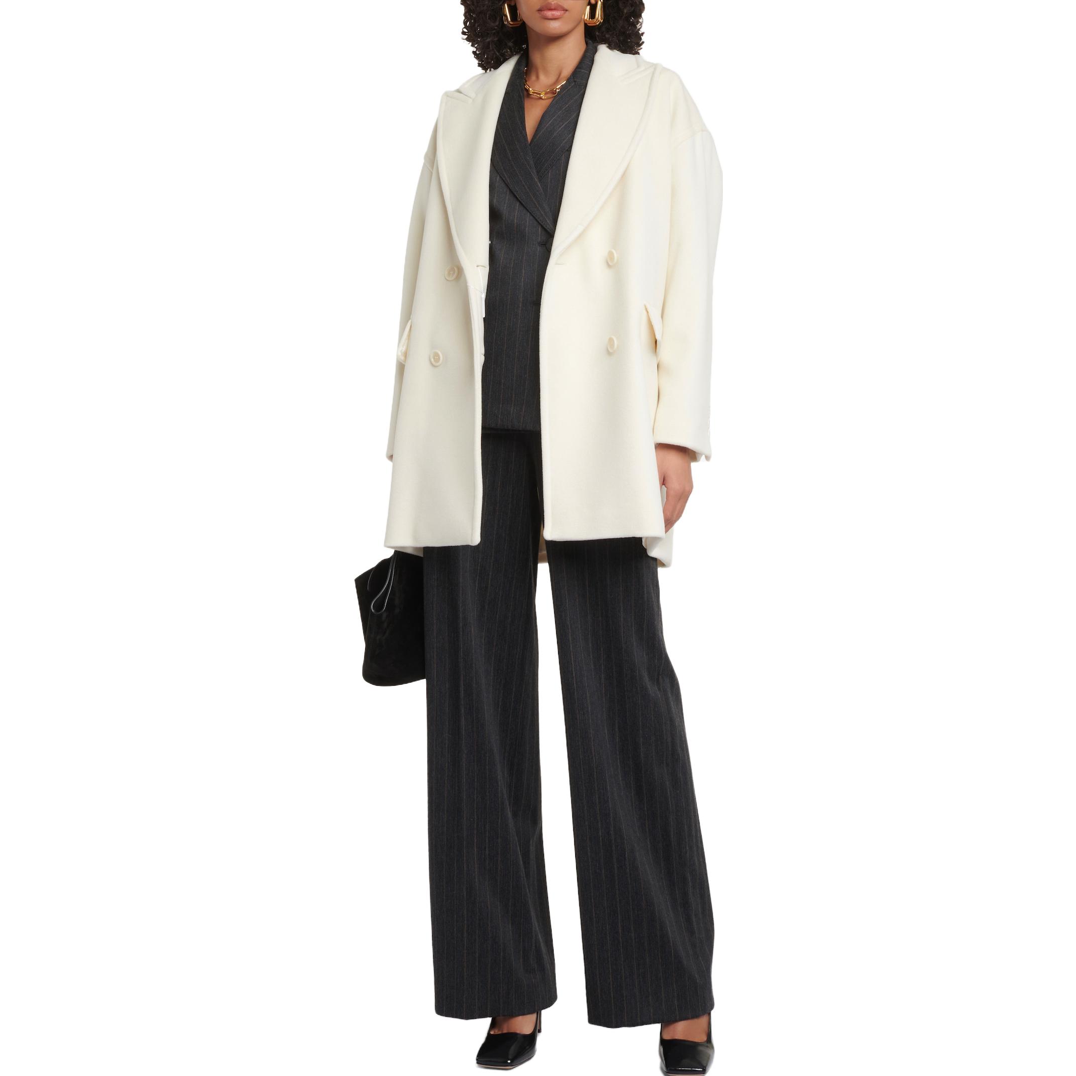 (Women) 'S Max Mara MaxMara Meana  White Double-Breasted Long Sleeve Coat 1086043306021-MEANA 圖 3