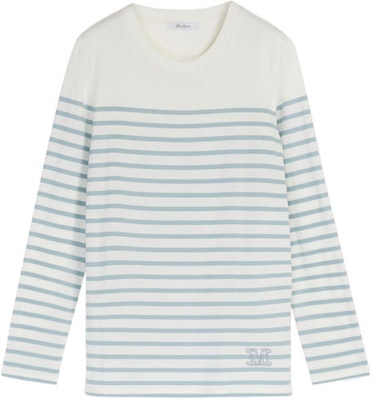(W) S Max Mara 条纹圆领长袖棉质T恤蓝色 1941012106001-MINTEA Order (W) S Max Mara 条纹圆领长袖棉质T恤蓝色 1941012106001-MINTEA