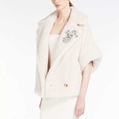 (Women) 'S Max Mara MaxMara New Year Riga White Teddy Short Double-Breasted Jacket for Women. 1081013106001-RIGA Purchase (Women) 'S Max Mara MaxMara New Year Riga White Teddy Short Double-Breasted Jacket for Women. 1081013106001-RIGA