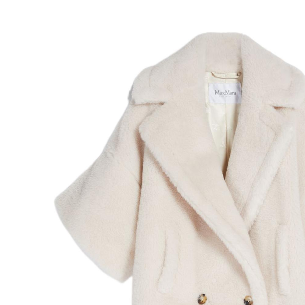 Details for (Women) 'S Max Mara MaxMara New Year Riga White Teddy Short Double-Breasted Jacket for Women. 1081013106001-RIGA