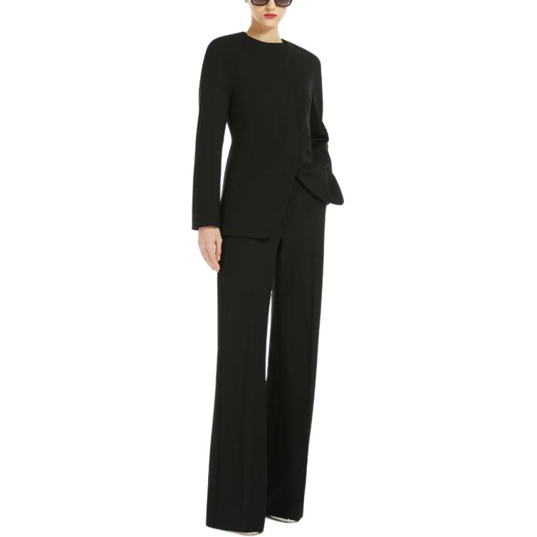 Lookbook (Women) 'S Max Mara MaxMara Norcia High-Waisted Wide-Leg Flare Pants Women’s Black. 1786014106001-NORCIA