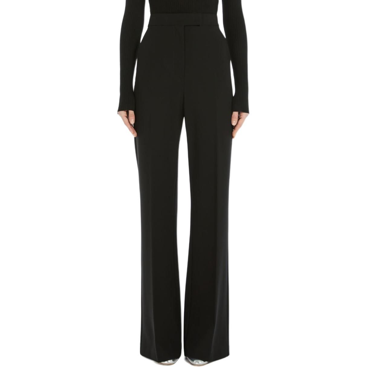 Shop (Women) 'S Max Mara MaxMara Norcia High-Waisted Wide-Leg Flare Pants Women’s Black. 1786014106001-NORCIA