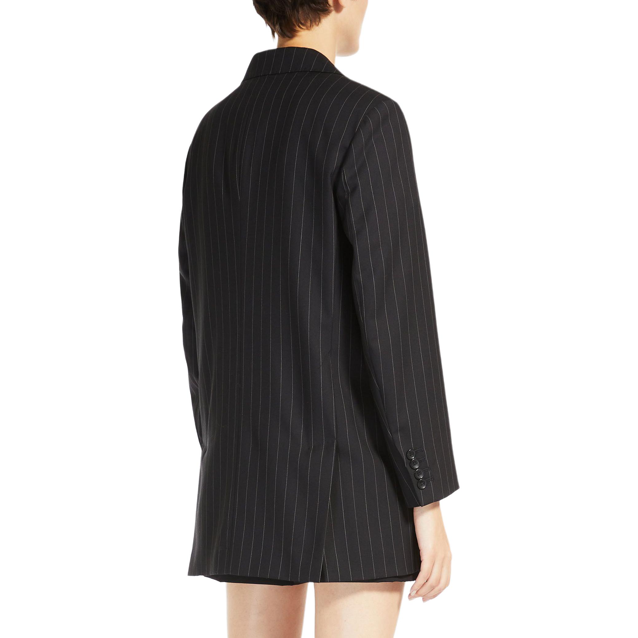 Purchase (Women) 'S Max Mara MaxMara Oche Single-Breasted Pinstriped Wool Blazer  Black 1046083906006-OCHE