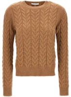 (Women) 'S Max Mara MaxMara Odessa Crewneck Knit Sweater Long Sleeve Ginger Yellow 1366163306008-ODESSA (Women) 'S Max Mara MaxMara Odessa Crewneck Knit Sweater Long Sleeve Ginger Yellow 1366163306008-ODESSA