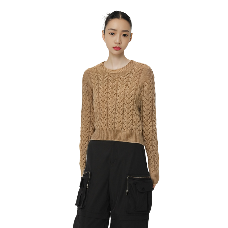 Purchase (W) ''Max Mara Odessa Crewneck Knit Sweater Lengan Panjang Kuning Jahe'' 1366163306008-ODESSA
