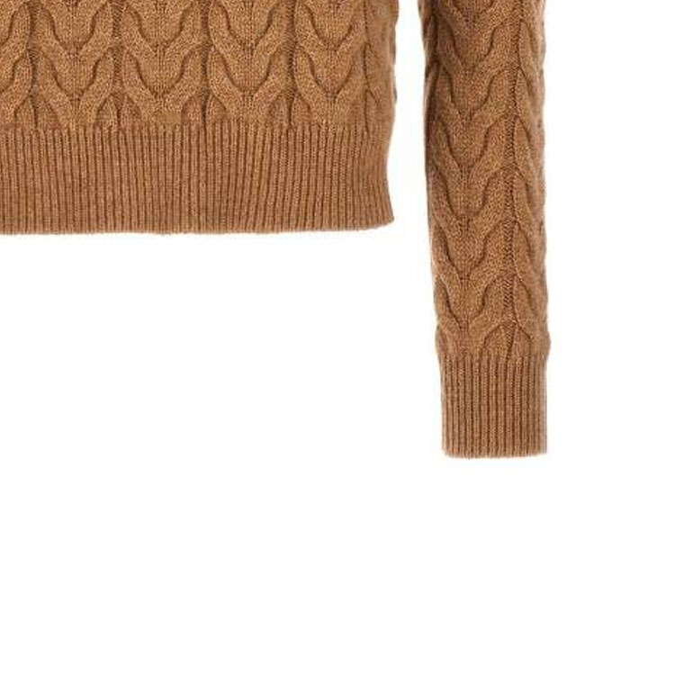 Cheap (W) ''Max Mara Odessa Crewneck Knit Sweater Lengan Panjang Kuning Jahe'' 1366163306008-ODESSA