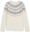 Order (Women) 'S Max Mara MaxMara Osmio White Cashmere Sweater with Rhinestone Ethnic Pattern. 1366082306001-OSMIO