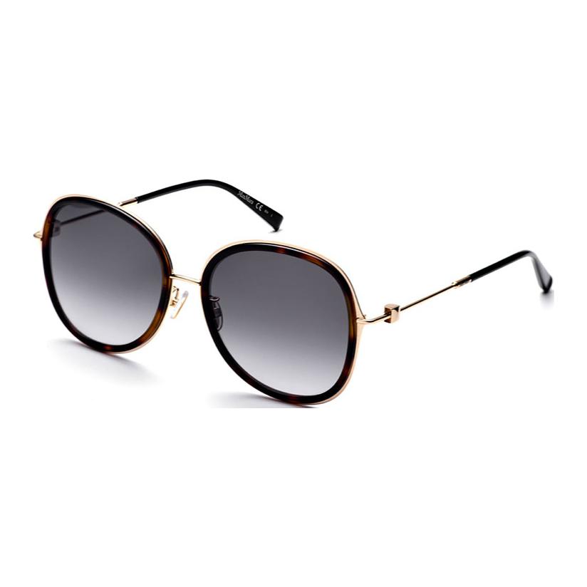 (Women) 'S Max Mara MaxMara Oval Tortoiseshell  Sunglasses with Logo Temple Design MMSMARILYNIFS0869OA8