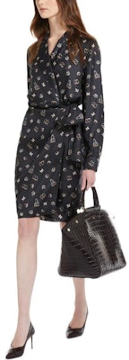 (Women) 'S Max Mara MaxMara Pampas Silk Printed Long Sleeve Wrap Dress Women’s Black 1226182906003-PAMPAS Purchase (Women) 'S Max Mara MaxMara Pampas Silk Printed Long Sleeve Wrap Dress Women’s Black 1226182906003-PAMPAS