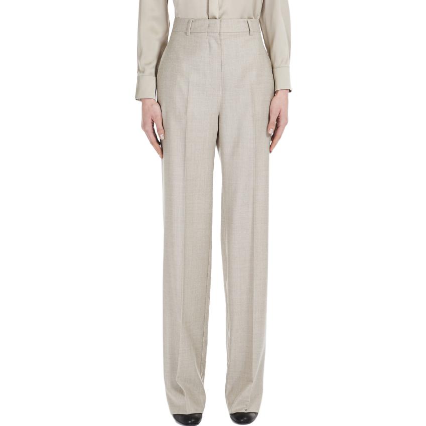 Lookbook (W) ''S Max Mara MaxMara 女款高腰抽繩拉鍊休閒長褲卡其色 熊貓系列 6136113306036-PANDA