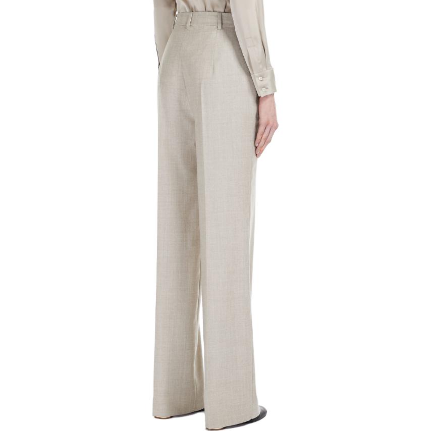 Shop (W) ''S Max Mara MaxMara 女款高腰抽繩拉鍊休閒長褲卡其色 熊貓系列 6136113306036-PANDA