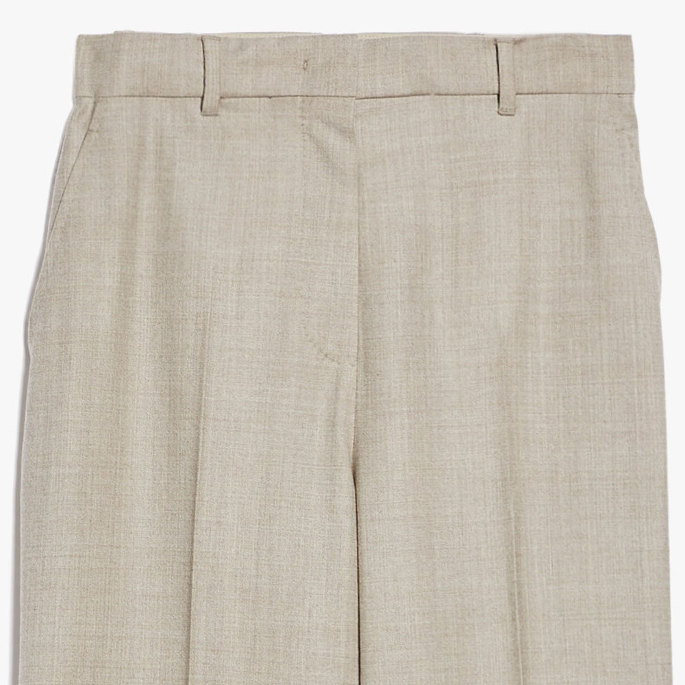 Details for (W) ''S Max Mara MaxMara 女款高腰抽繩拉鍊休閒長褲卡其色 熊貓系列 6136113306036-PANDA