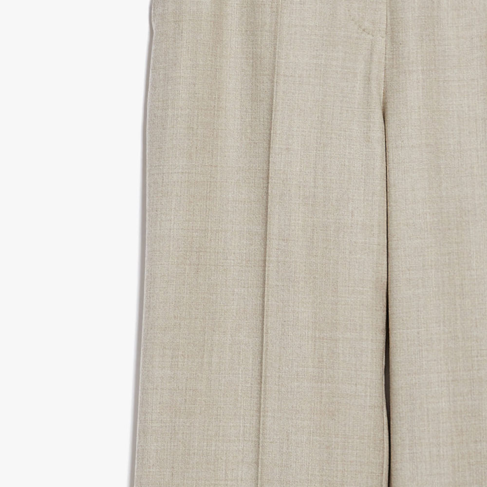 Sizing (W) ''S Max Mara MaxMara 女款高腰抽繩拉鍊休閒長褲卡其色 熊貓系列 6136113306036-PANDA