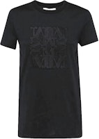 (Women) 'S Max Mara MaxMara PARK Collection Black Letter Patch Crewneck T-Shirt 1946022906006-PARK (Women) 'S Max Mara MaxMara PARK Collection Black Letter Patch Crewneck T-Shirt 1946022906006-PARK