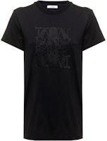 (Women) 'S Max Mara MaxMara Park Collection Black Logo Print Short Sleeve T-Shirt 19460229650006-PARK (Women) 'S Max Mara MaxMara Park Collection Black Logo Print Short Sleeve T-Shirt 19460229650006-PARK