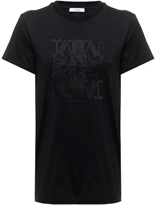 (W) ''스 막스마라 막스마라 파크 컬렉션 블랙 로고 프린트 반팔 티셔츠'' 19460229650006-PARK Buy (W) ''스 막스마라 막스마라 파크 컬렉션 블랙 로고 프린트 반팔 티셔츠'' 19460229650006-PARK