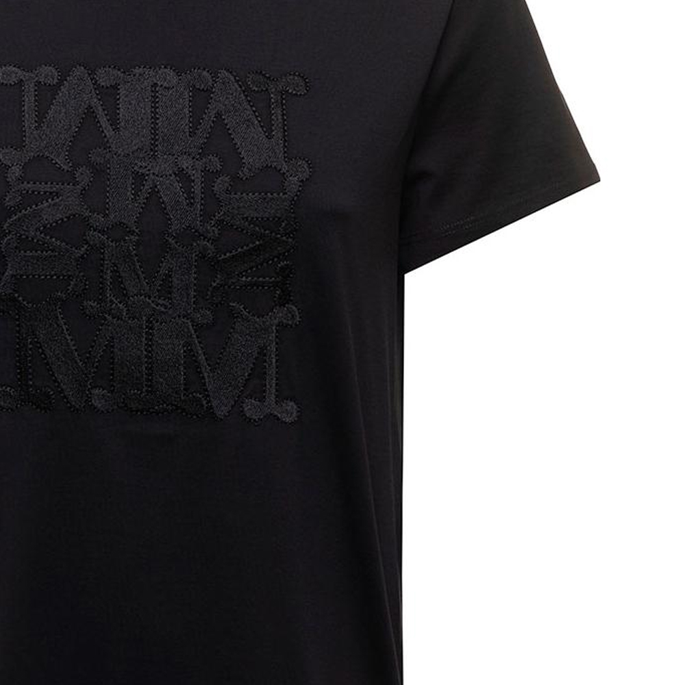 Sizing (W) ''스 막스마라 막스마라 파크 컬렉션 블랙 로고 프린트 반팔 티셔츠'' 19460229650006-PARK