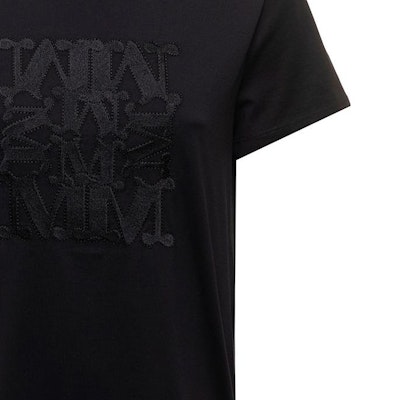 (W) ''스 막스마라 막스마라 파크 컬렉션 블랙 로고 프린트 반팔 티셔츠'' 19460229650006-PARK Sizing (W) ''스 막스마라 막스마라 파크 컬렉션 블랙 로고 프린트 반팔 티셔츠'' 19460229650006-PARK