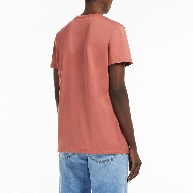 Purchase (W) ''S 막스마라 맥스마라 파크 시리즈 로고 그래픽 브라운 반팔 크루넥 티셔츠 1946022906007-PARK