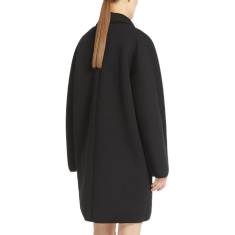 (Women) 'S Max Mara MaxMara Pedone  Black Double-Breasted Solid Coat 1901023106002-PEDONE 圖 5