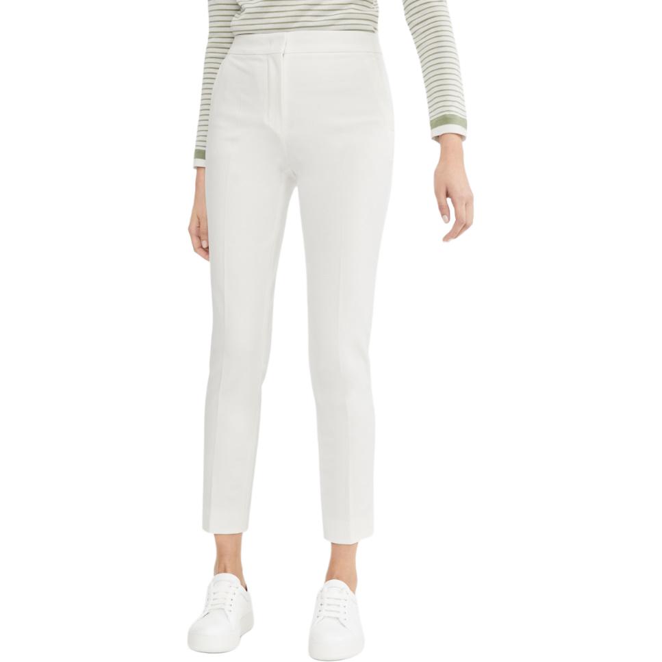 Lookbook (W) Pantalones rectos blancos de viscosa Max Mara Pegno de talle medio. 1786013906006-PEGNO