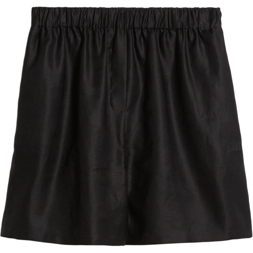 (Women) 'S Max Mara MaxMara Piadena  Black Mid-Rise Straight-Leg Casual Shorts 1141014106002-PIADENA