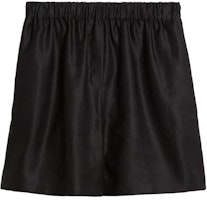 (Women) 'S Max Mara MaxMara Piadena Black Mid-Rise Straight-Leg Casual Shorts 1141014106002-PIADENA (Women) 'S Max Mara MaxMara Piadena Black Mid-Rise Straight-Leg Casual Shorts 1141014106002-PIADENA