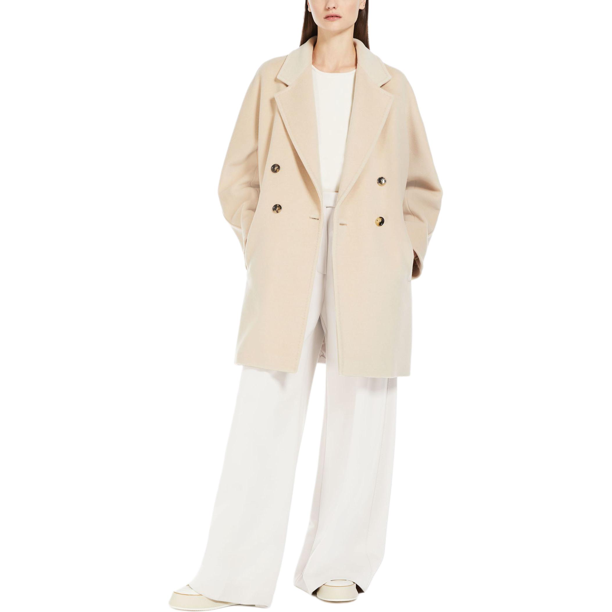 Shop (W) ''Kot Wanita Panjang Sederhana Beige Double-Breasted Max Mara Pila Series''. 1011064106012-PILA