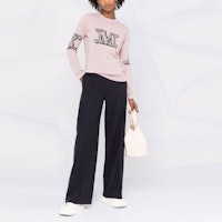 (W) ''S 막스마라 핑크 로고 프린트 캐주얼 라운드넥 스웨터 13660119600-009 Lookbook (W) ''S 막스마라 핑크 로고 프린트 캐주얼 라운드넥 스웨터 13660119600-009