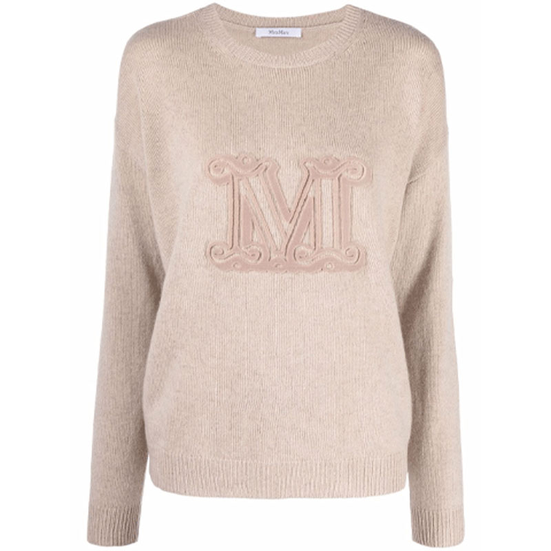(Women) 'S Max Mara MaxMara Pink Wool Cashmere Knitted Pullover Sweater. 13660813600-GIOSTRA-005
