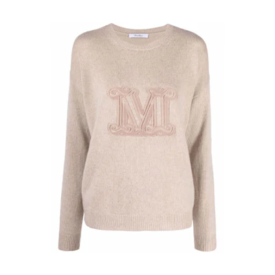 (Women) 'S Max Mara MaxMara Pink Wool Cashmere Knitted Pullover Sweater. 13660813600-GIOSTRA-005