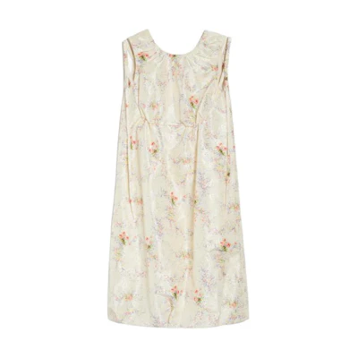 (Women) 'S Max Mara MaxMara Rabat Floral Sleeveless Dress Ivory White. 2221102806001-RABAT