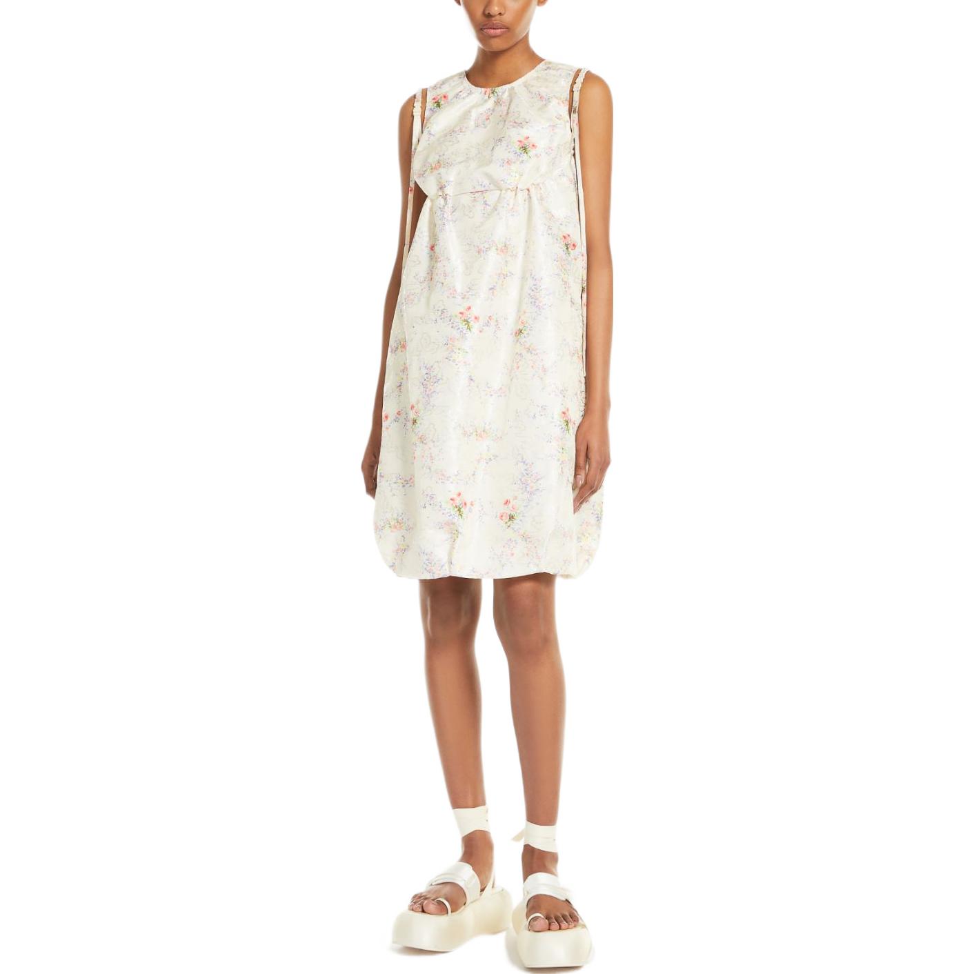 Shop (Women) 'S Max Mara MaxMara Rabat Floral Sleeveless Dress  Ivory White. 2221102806001-RABAT