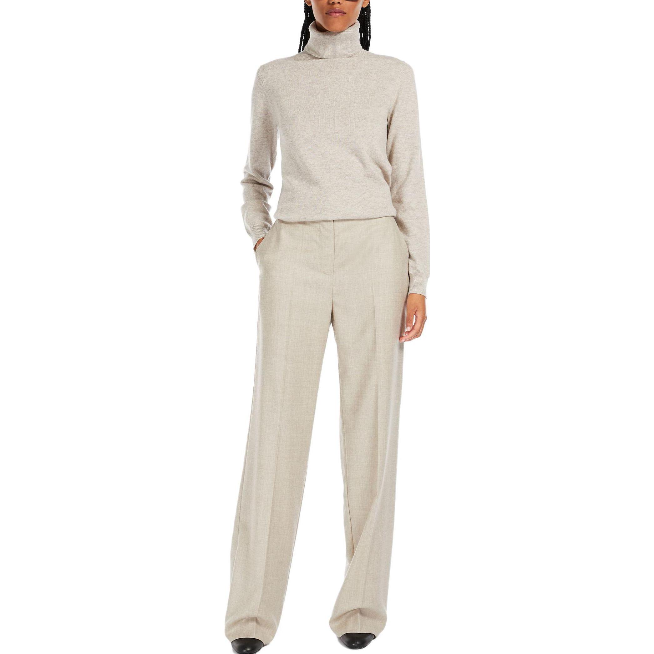 Lookbook (Women) 'S Max Mara MaxMara Radura Beige Turtleneck Knit Pullover Sweater for Women 6366093306004-RADURA