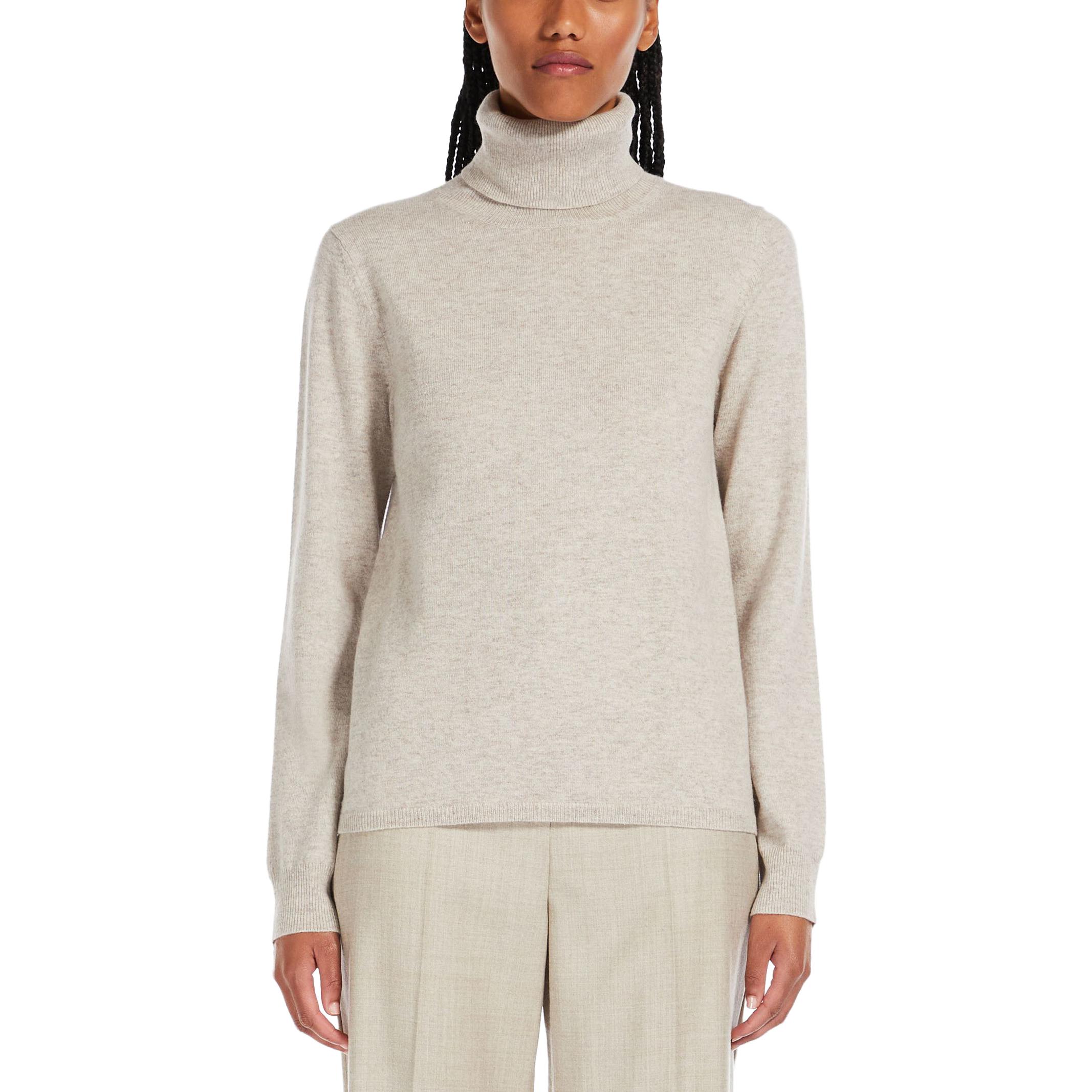 Shop (Women) 'S Max Mara MaxMara Radura Beige Turtleneck Knit Pullover Sweater for Women 6366093306004-RADURA