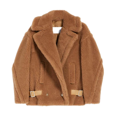 (Women) 'S Max Mara MaxMara Ranghi Camel Double-Breasted Wide Lapel Blazer Jacket. 1086062306001-RANGHI