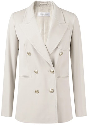 (Women) 'S Max Mara MaxMara Reale Double-Breasted Blazer for Women in Beige. 1046033906001-REALE Order (Women) 'S Max Mara MaxMara Reale Double-Breasted Blazer for Women in Beige. 1046033906001-REALE