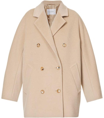 (Women) 'S Max Mara MaxMara Rebus Double-Breasted Casual Coat in Khaki. 2310860239000032-REBUS Buy (Women) 'S Max Mara MaxMara Rebus Double-Breasted Casual Coat in Khaki. 2310860239000032-REBUS